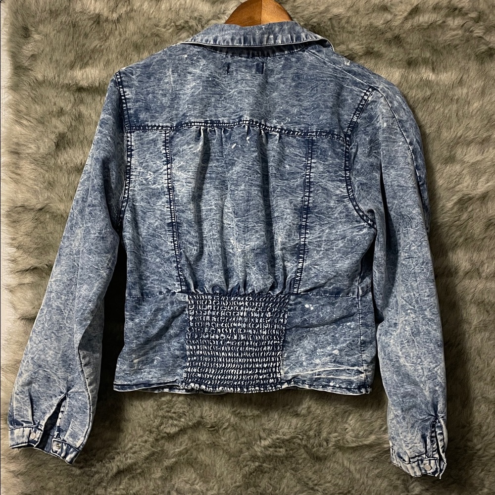 Thrill Women's Faded Denim Jean Jacket - Picture 3 of 3